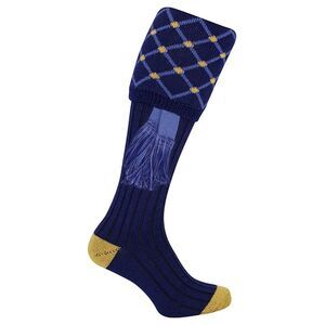 Jack Pyke Unisex Adult Diamond Shooting Socks with Garters / Navy